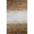 Bashian 5 x 8 ft. Santa Fe Contemporary Leather Hand Stitched Area Rug, Camel H112-CA-5X8-H5